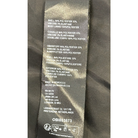 NEW FREE PEOPLE BLACK DOUBLE BREASTED BLAZER JACKET SIZE L - Picture 12 of 12